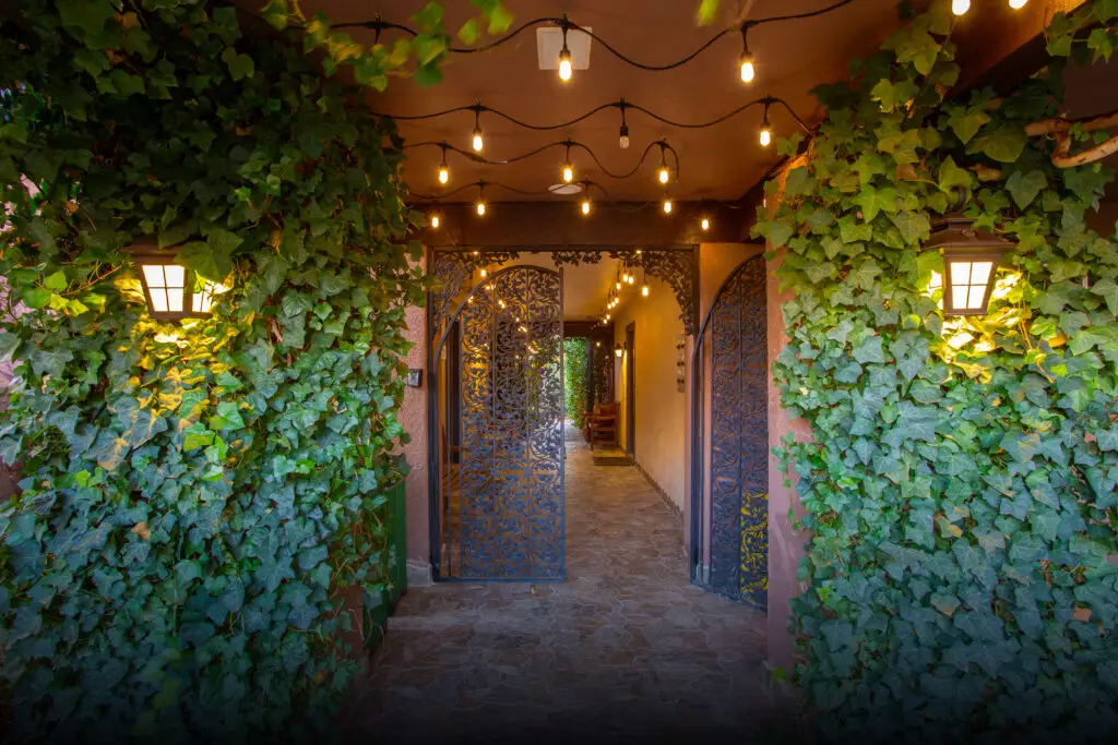 Lantern Light Inn boutique hotel in Sedona Arizona entryway