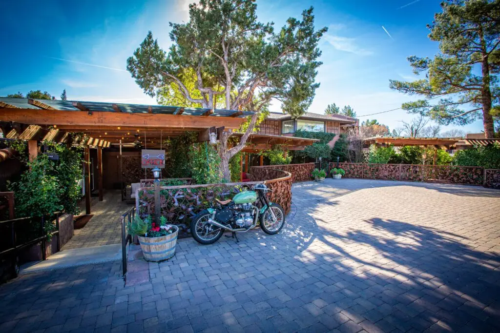 Lantern Light Inn & Wedding Gardens entrance in West Sedona