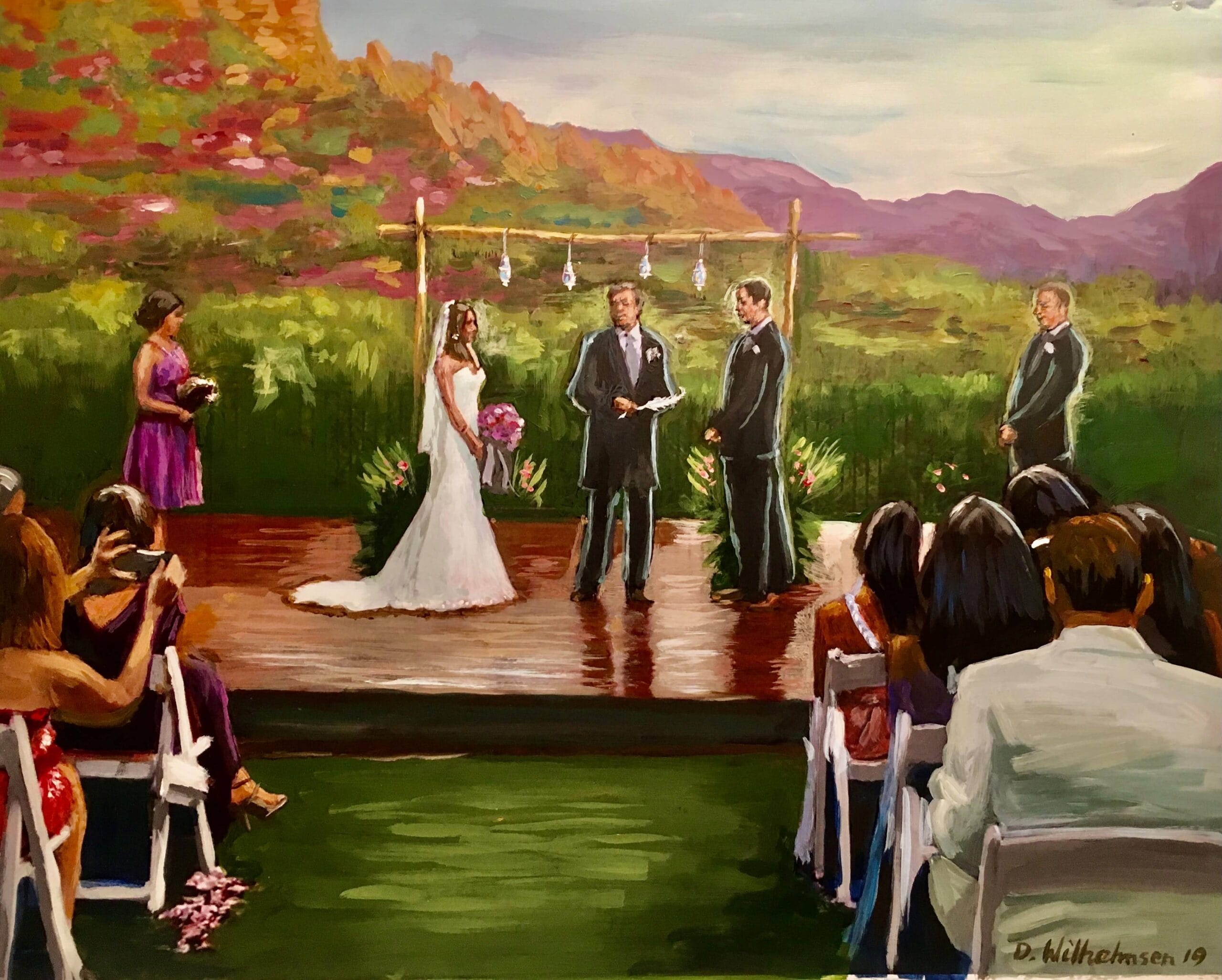 Live wedding painting