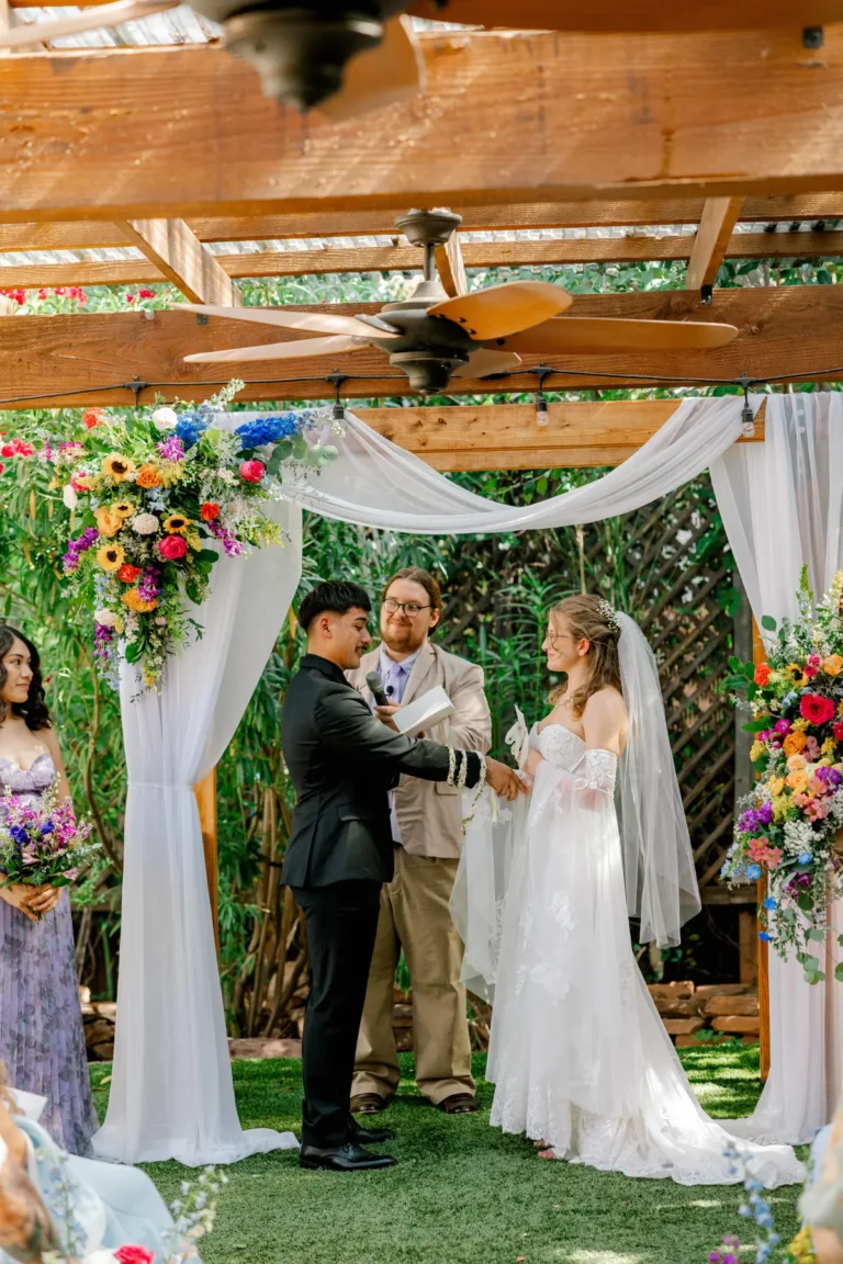 Saying Vows Garden Wedding