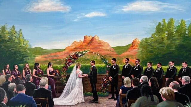 Live wedding painting
