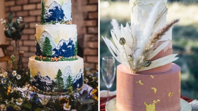 Mountain cake with "Cake Meadow" | Ryan Williams Photography at Serendipity Venue Flagstaff