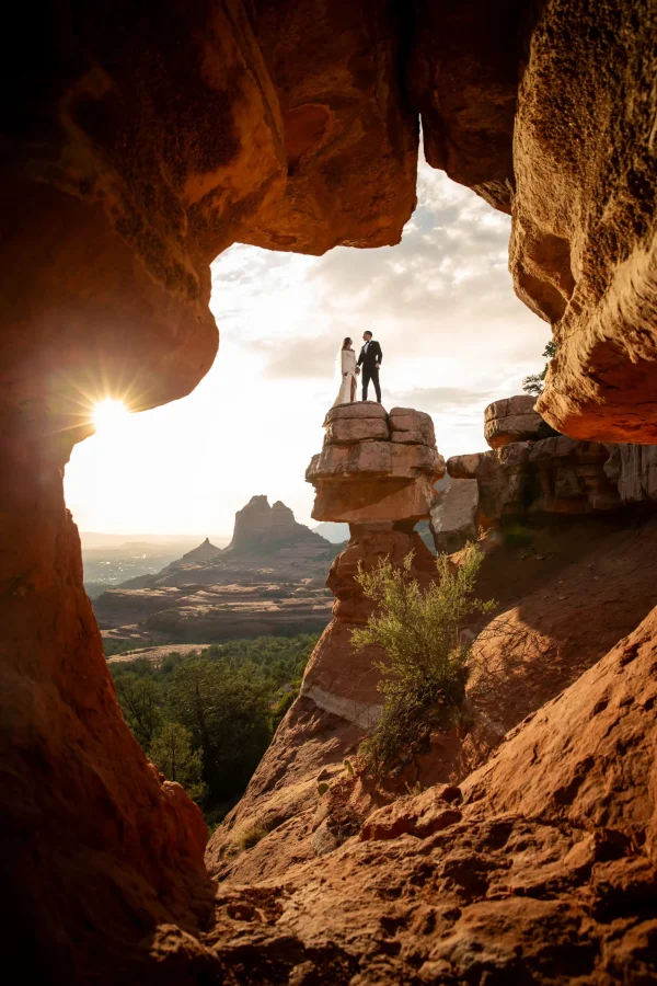 Merry Go Round Rock through opening in rock
